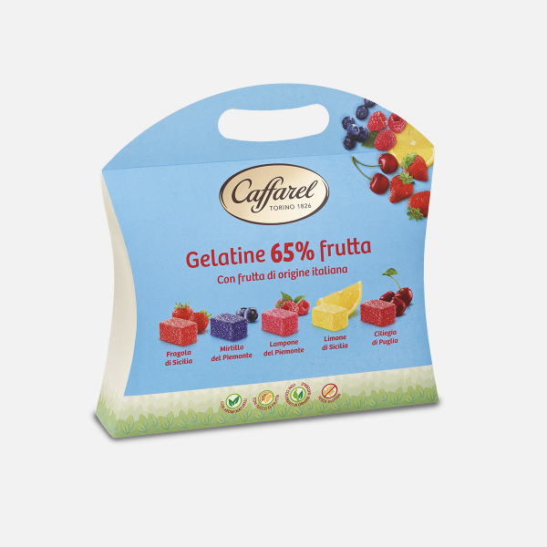 Pochette gelatine 65% frutta assortite